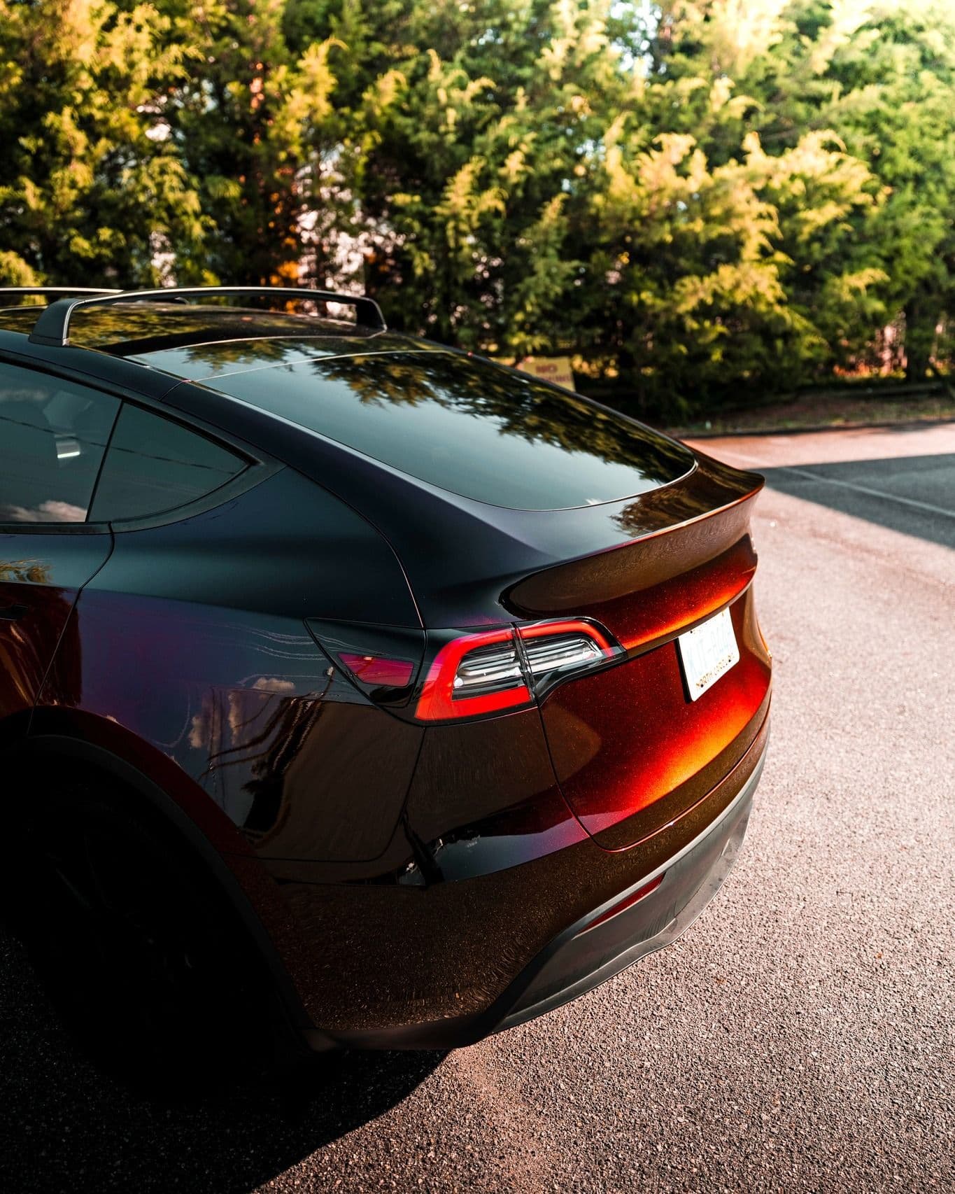Tesla Model Y PPF — Full Color PPF Wrap in SVG Red to Black by Testament Graphic House
