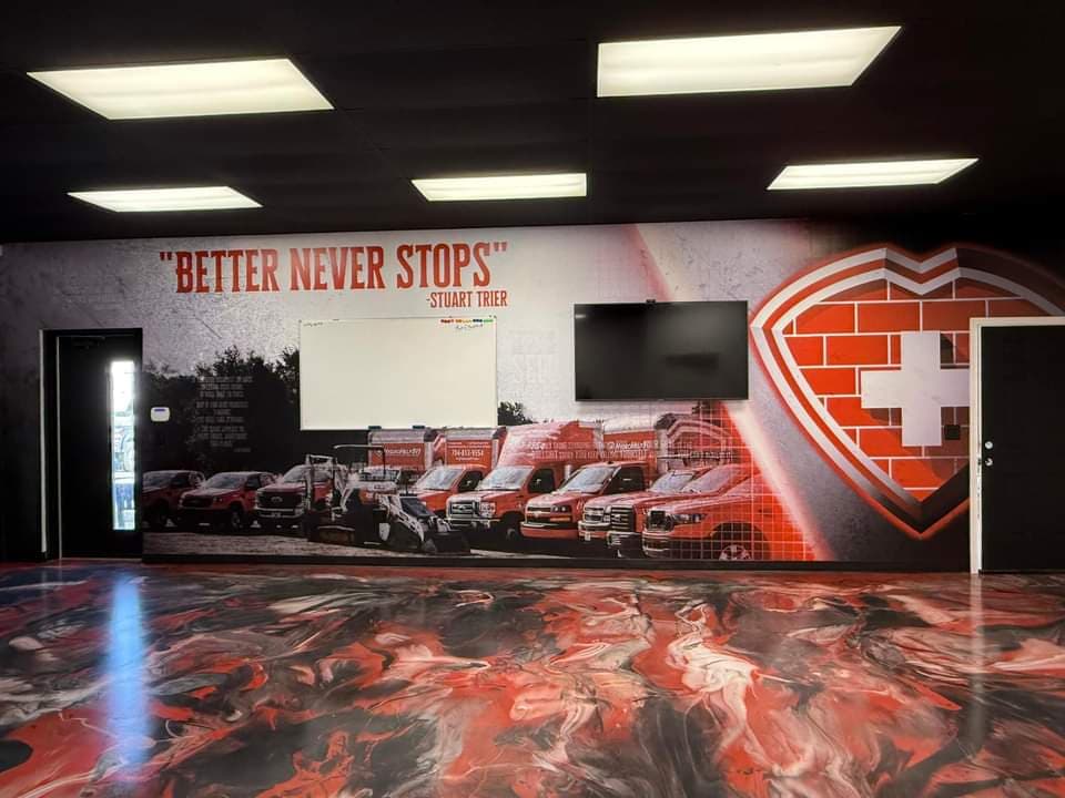 HydroHelp911 HQ Wall Wrap — Custom Printed Wall Wrap by Testament Graphic House