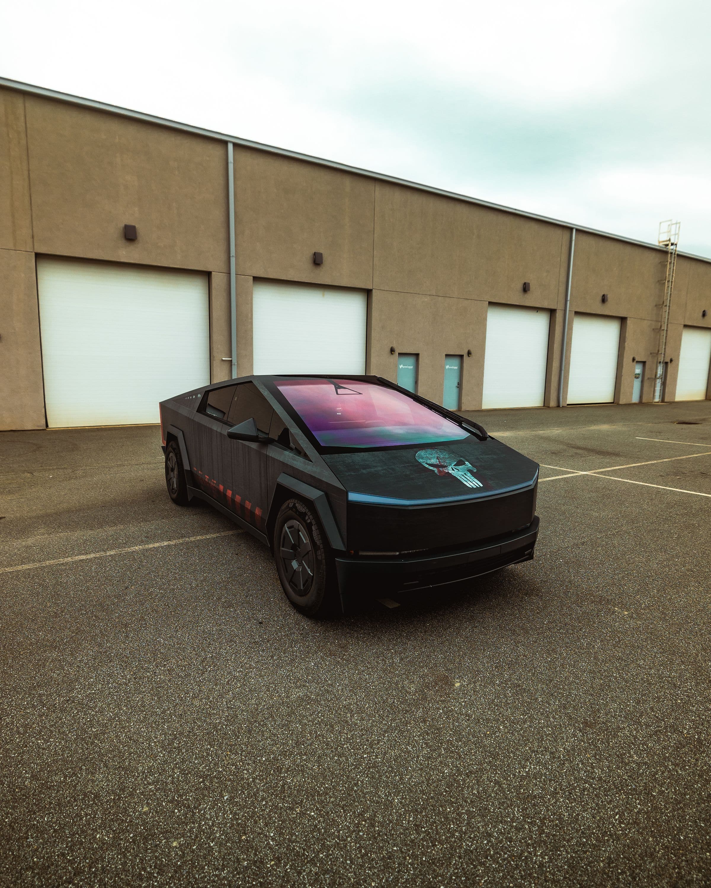 Custom Designed Cybertruck Wrap — Custom Designed Vinyl Wrap on a Cybertruck by Testament Graphic House